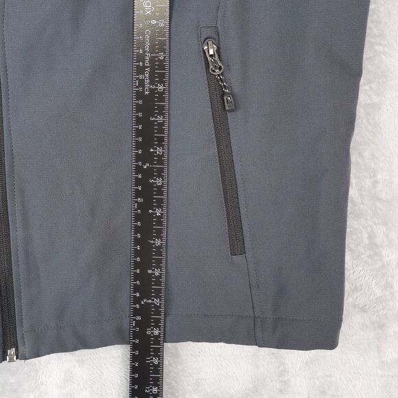 Swiss Tech Jacket Mens XL Gray Black Full Zip Soft Shell Windproof Fleece Lined - Picture 14 of 14